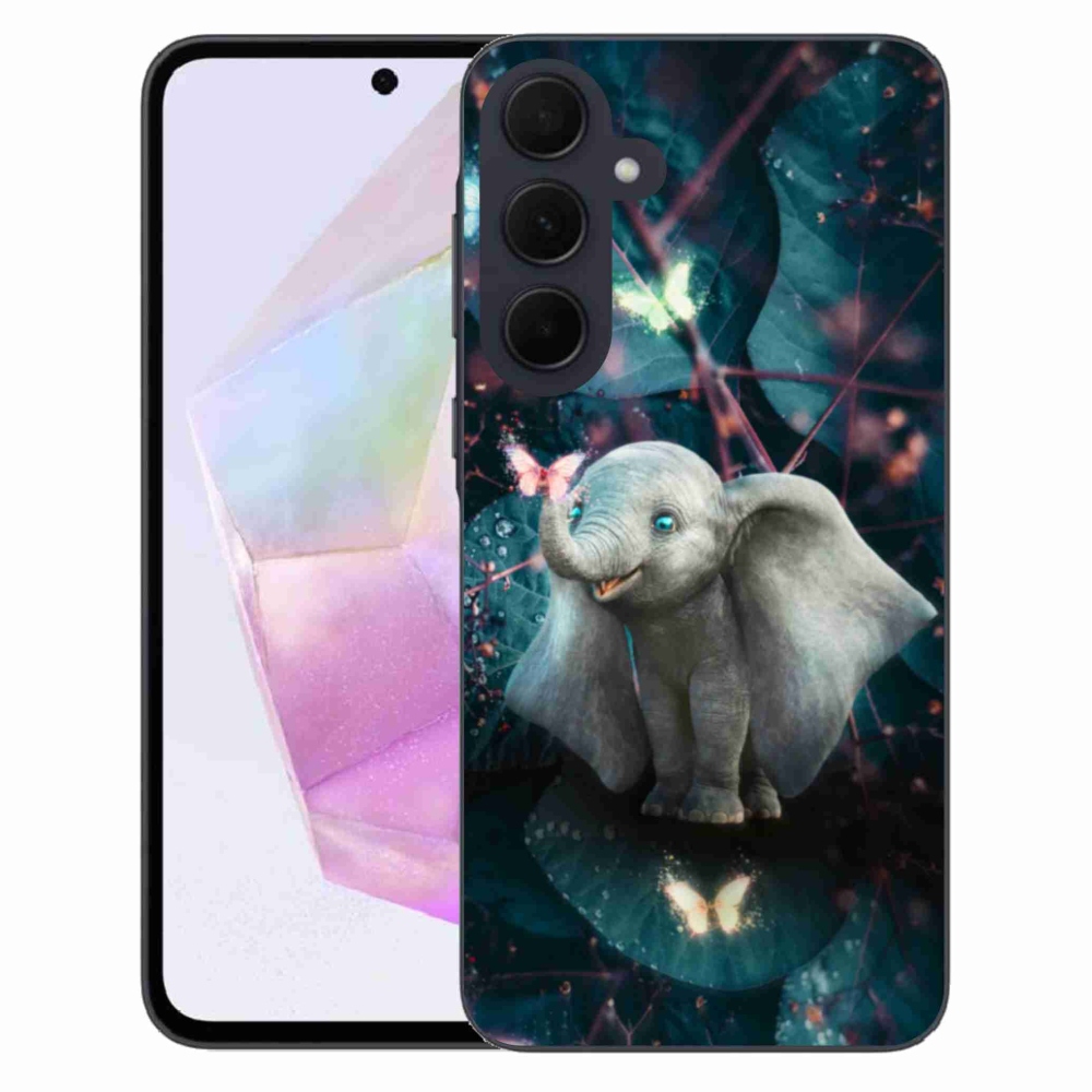 Gelový kryt mmCase na Samsung Galaxy A35 5G - roztomilý slon