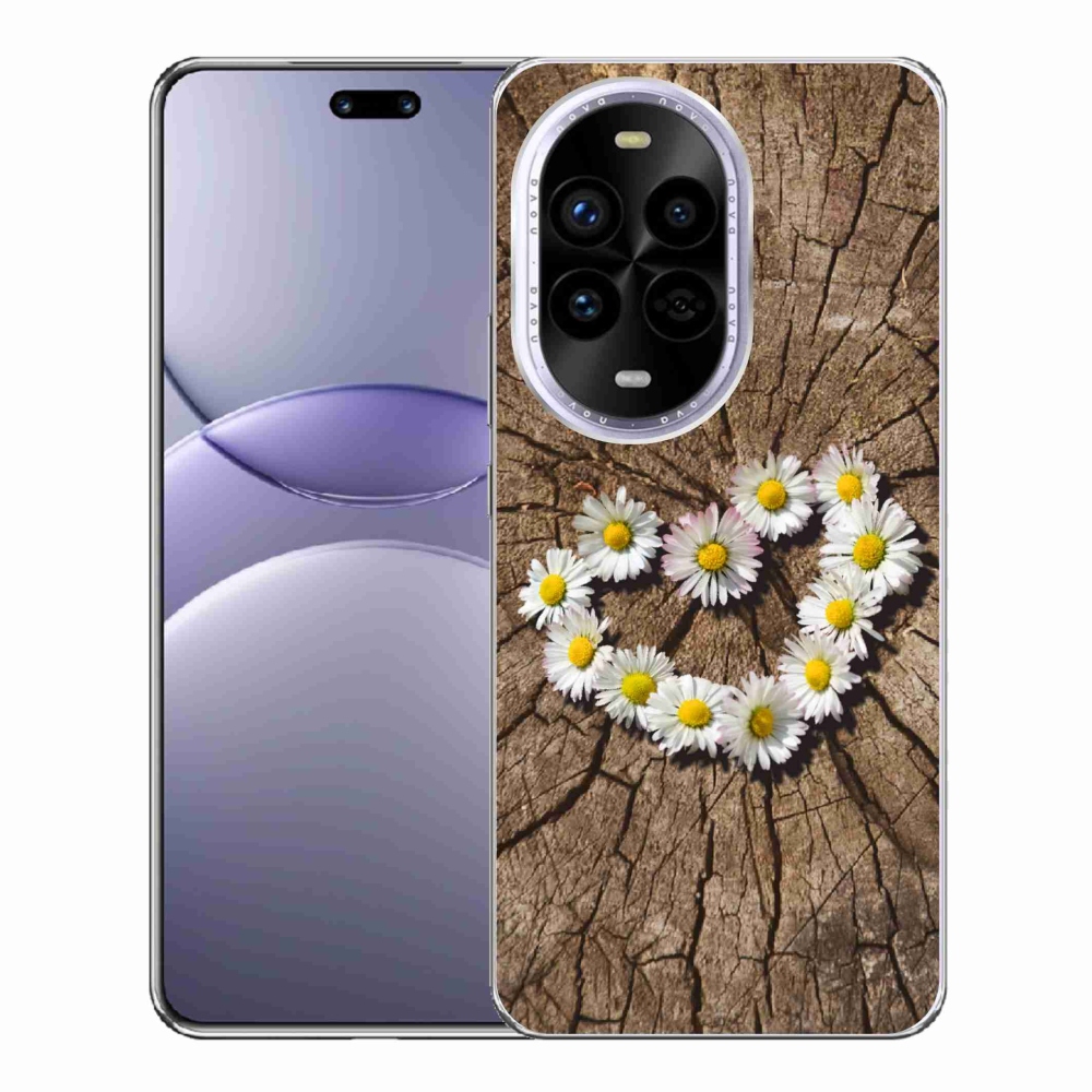 Gelový kryt mmCase na Huawei Nova 13 Pro 5G - srdce z kopretin