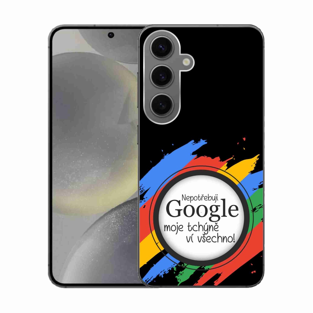 Gelový kryt mmCase na Samsung Galaxy S24 - tchýně ví všechno černé pozadí