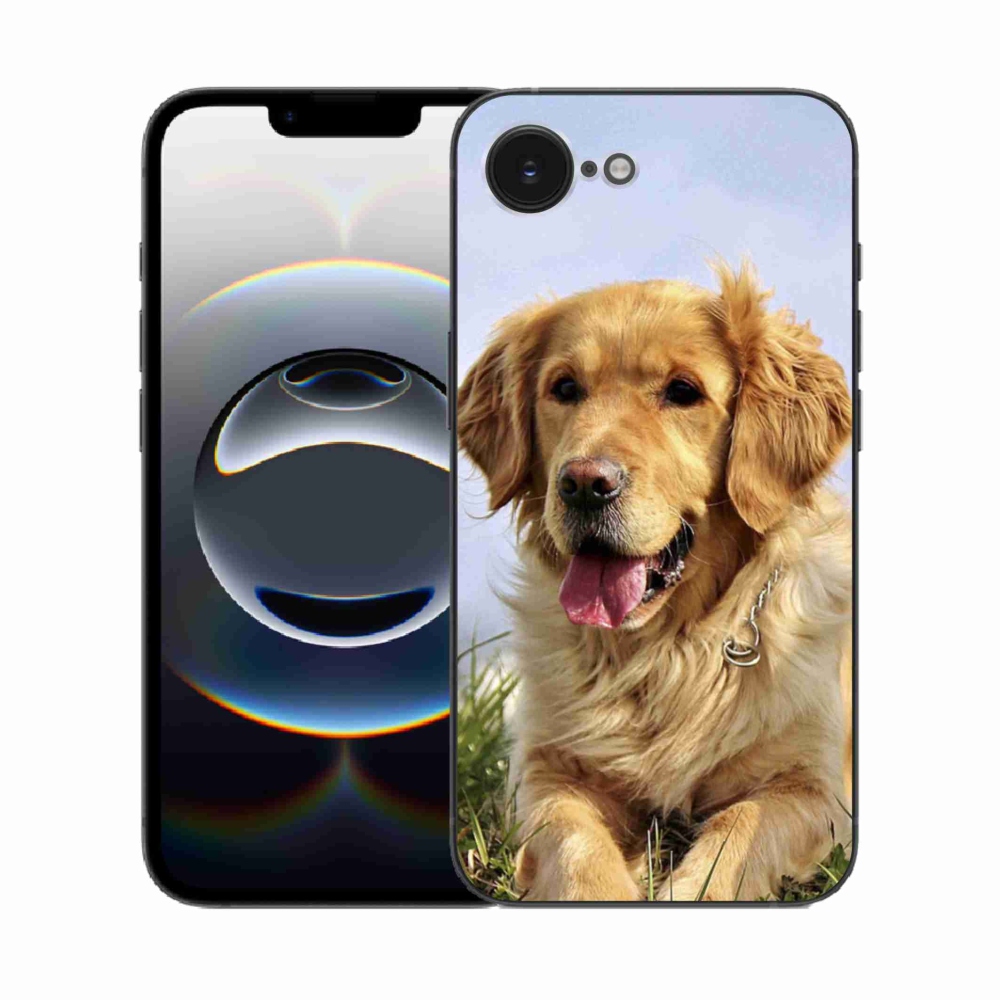 Gelový kryt mmCase na iPhone 16e - zlatý retrívr