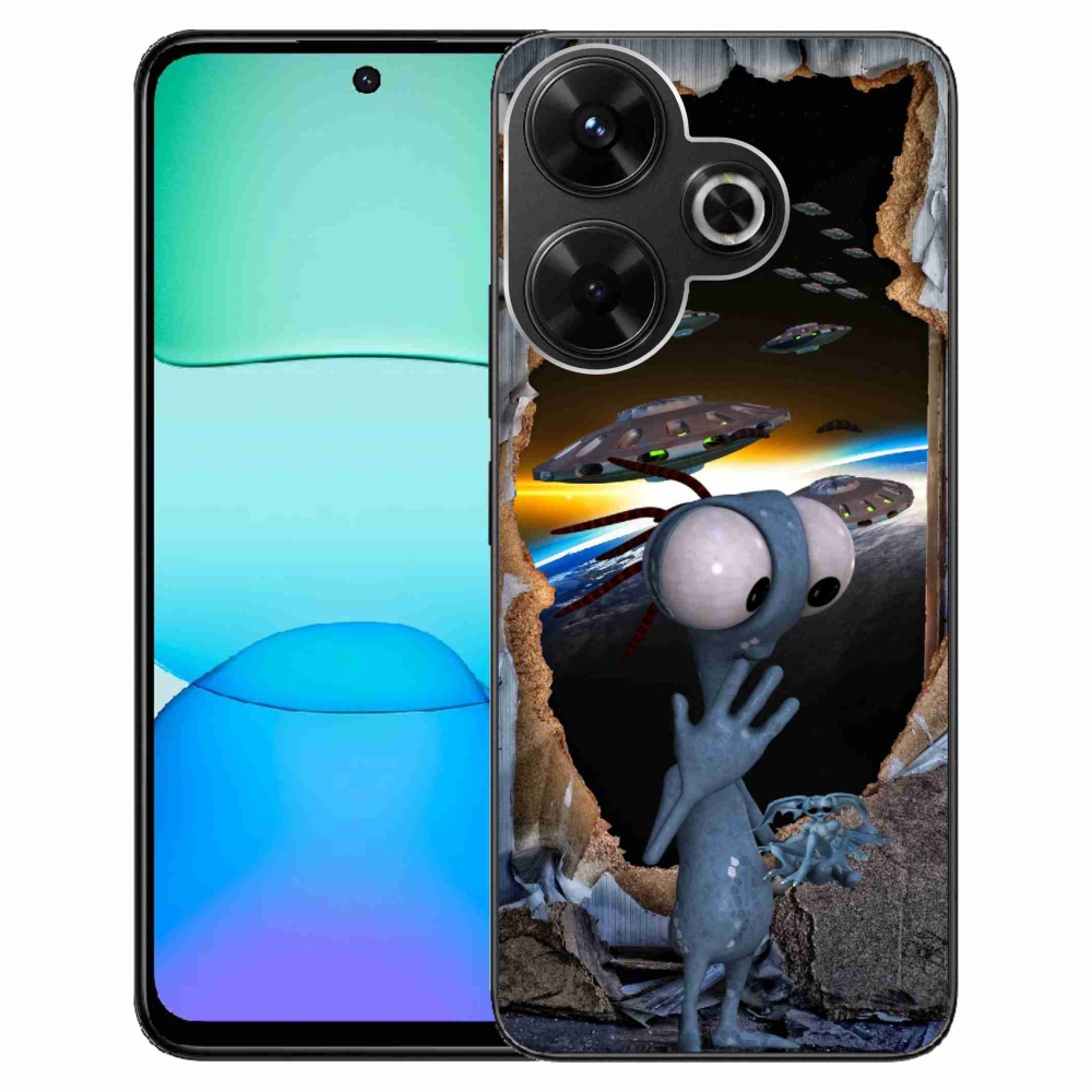 Gelový kryt mmCase na Xiaomi Redmi 13 4G/Poco M6 4G - mimozemšťan