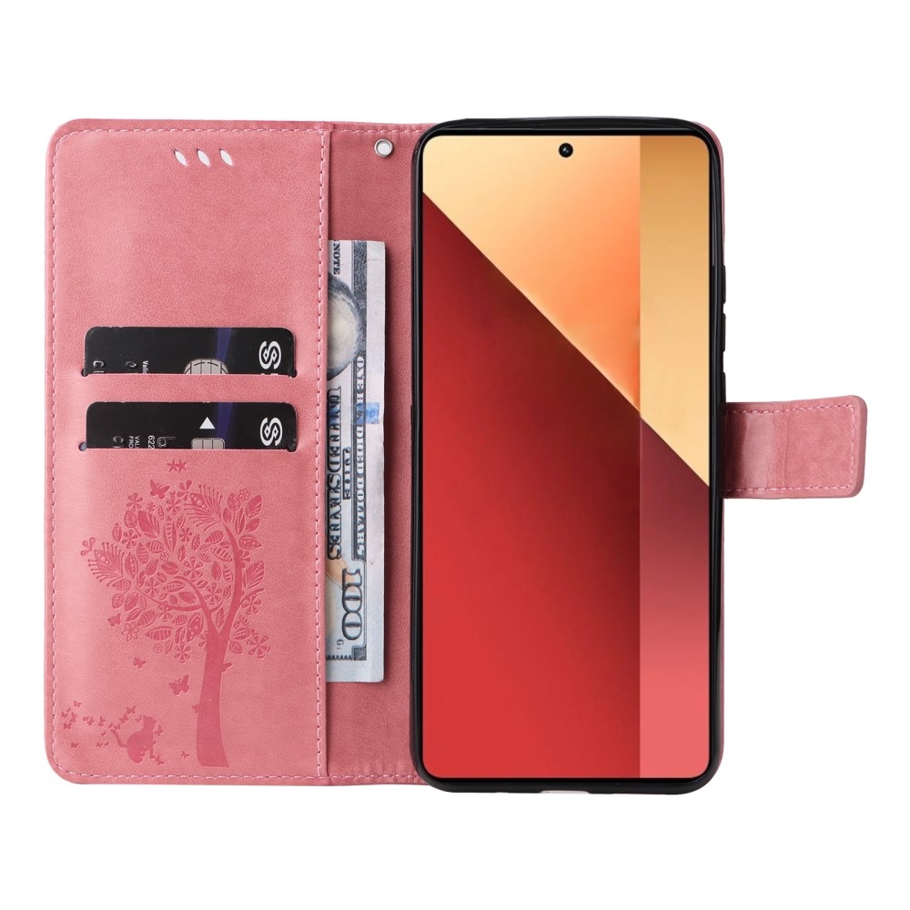 Trees knížkové pouzdro na Xiaomi Redmi Note 13 Pro 4G/Poco M6 Pro - růžové