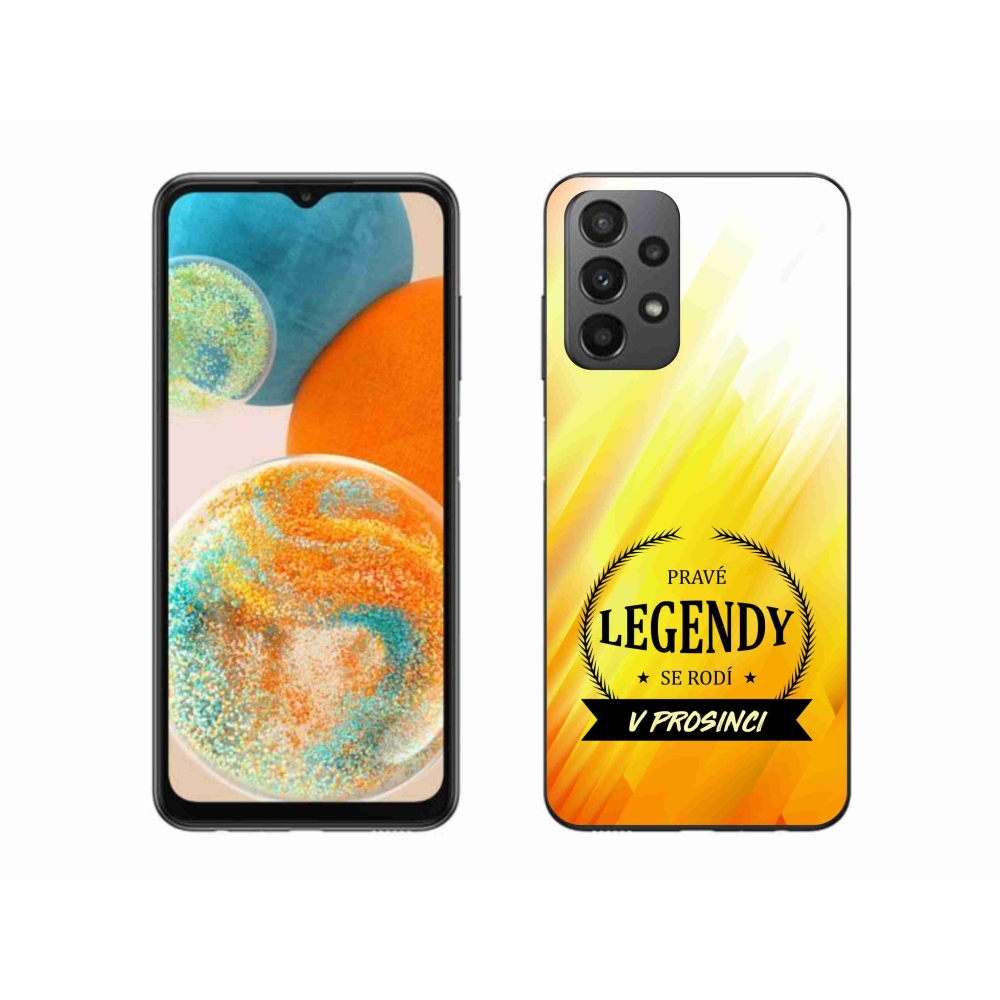 Gelový kryt mmCase na Samsung Galaxy A23 4G/5G - legendy v prosinci žluté pozadí