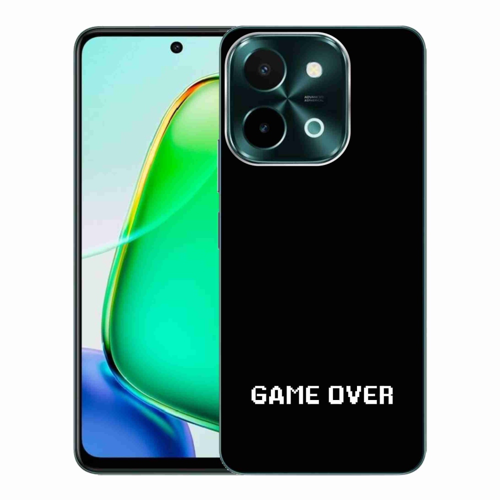 Gelový kryt mmCase na Vivo Y28 - game over černé pozadí