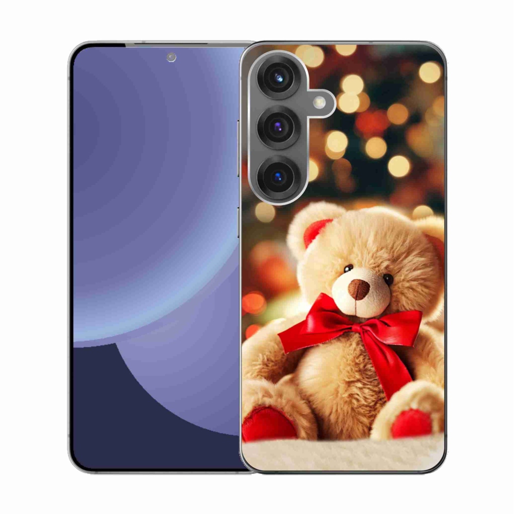 Gelový kryt mmCase na Samsung Galaxy S25 - plyšový medvídek