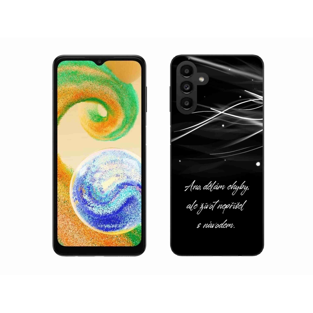 Gelový kryt mmCase na Samsung Galaxy A04s (164.7x76.7x9.1mm) - citát černé pozadí