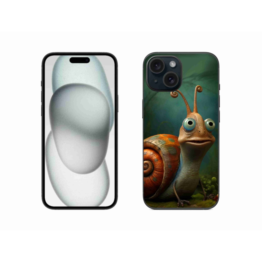 Gelový kryt mmCase na iPhone 15 - šnek