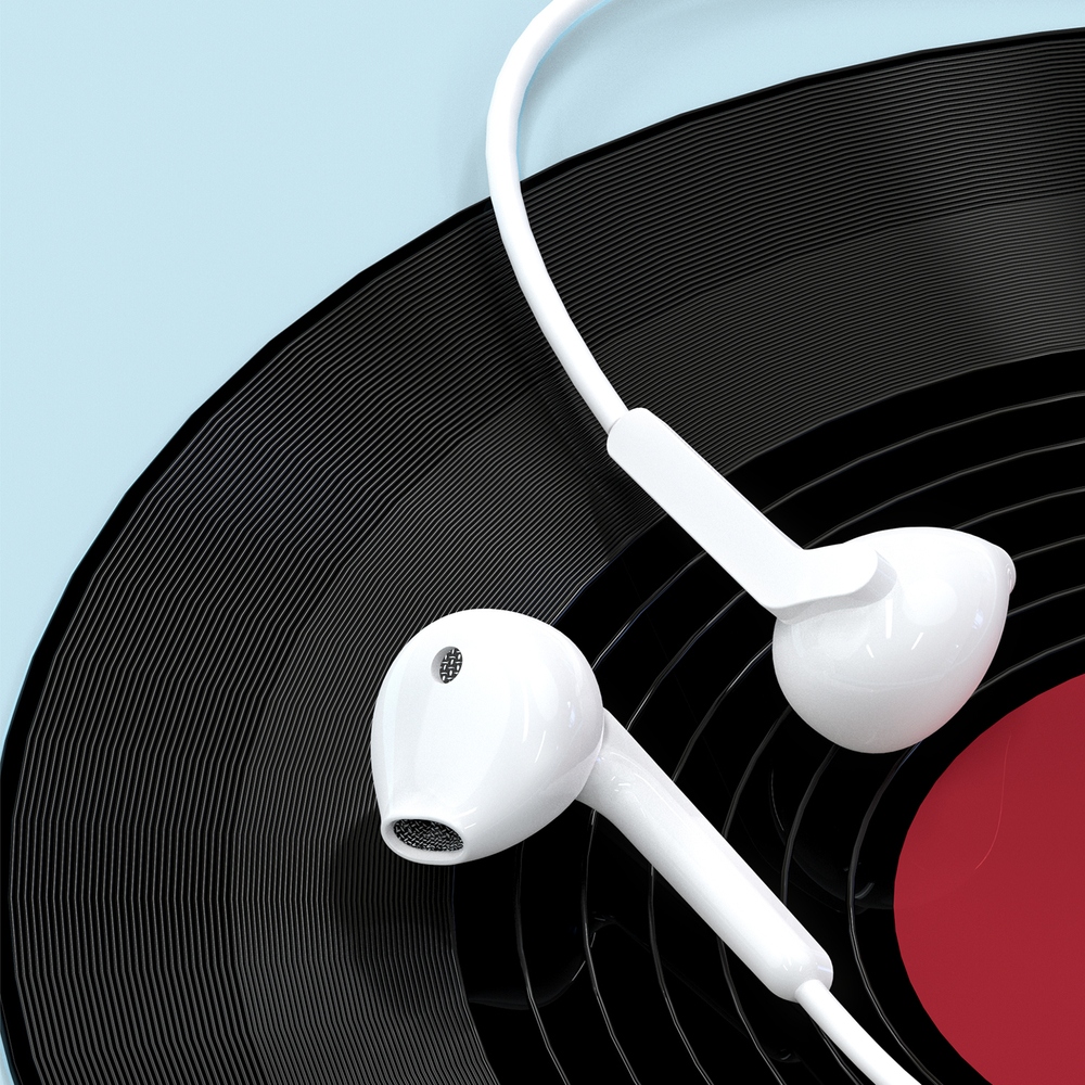 Drátová sluchátka do uší Dudao X3C USB-C 1,2 m – bílá