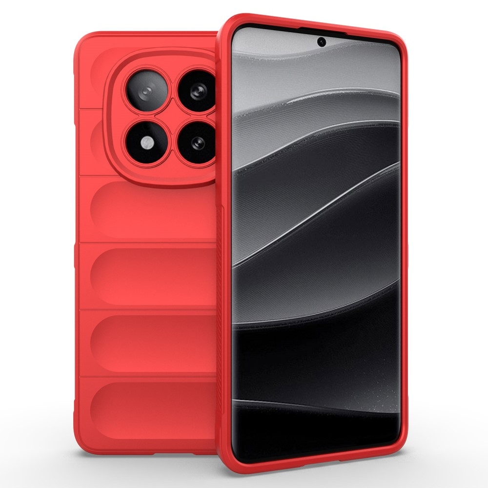 Rugg odolný gelový obal na Xiaomi Redmi Note 14 Pro+ 5G - červený