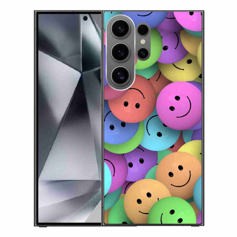 Gelový kryt mmCase na Samsung Galaxy S24 Ultra - barevní smajlíci