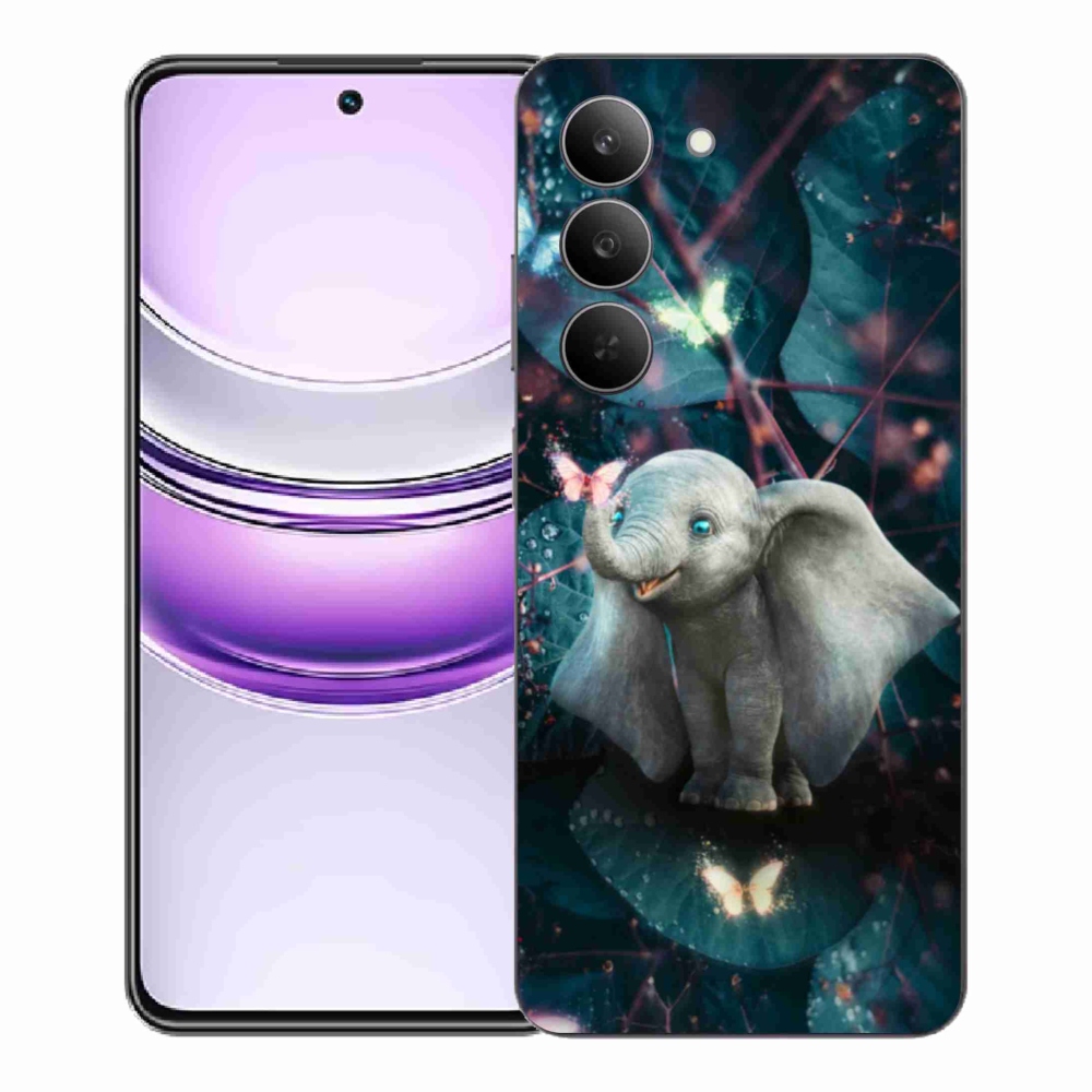 Gelový kryt mmCase na Realme 14x 5G - roztomilý slon