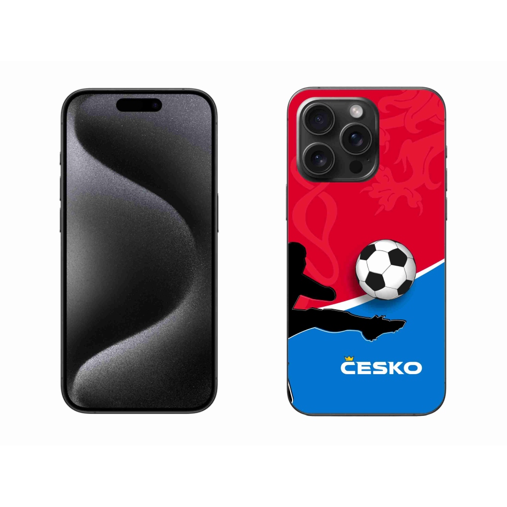 Gelový kryt mmCase na iPhone 15 Pro Max - fotbal Česko 2
