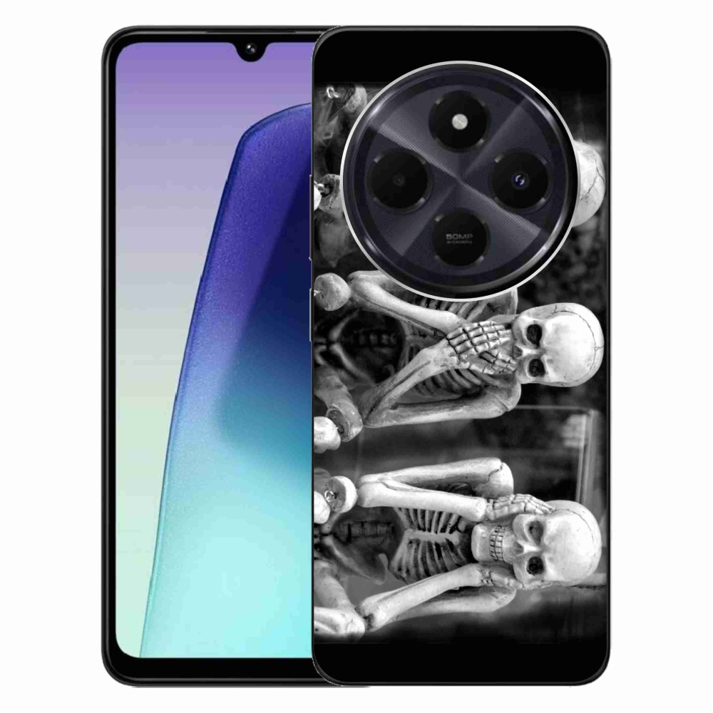 Gelový kryt mmCase na Xiaomi Redmi 14C/Poco C75 - kostlivci