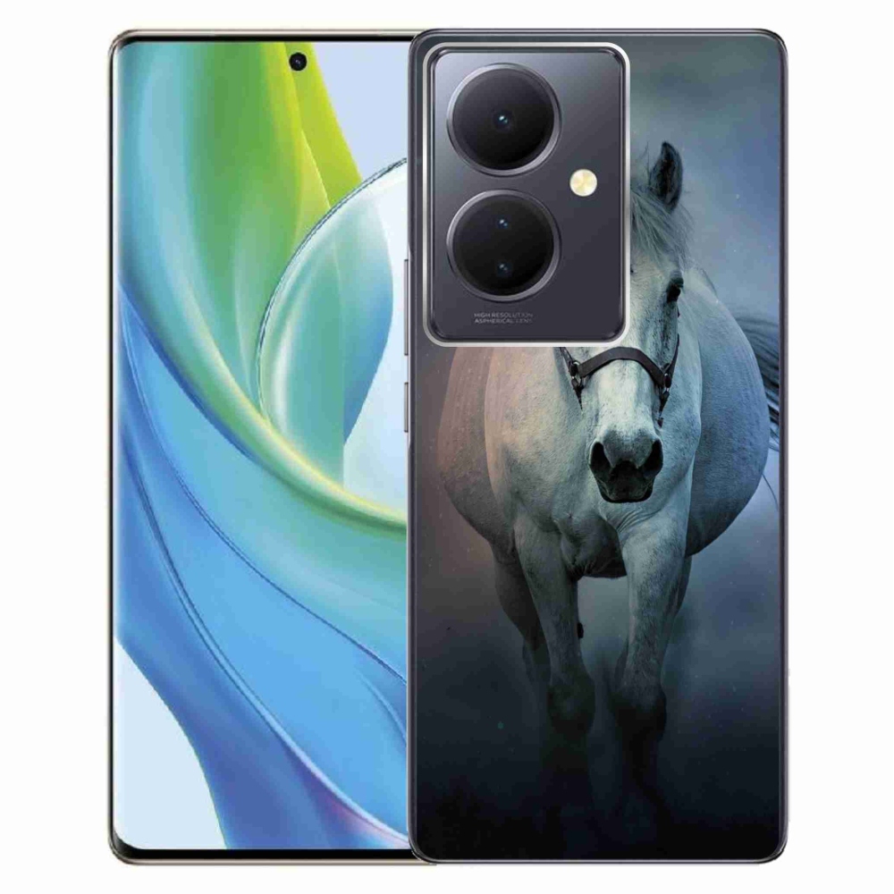 Gelový obal mmCase na Vivo V29 Lite 5G - běžící bílý kůň