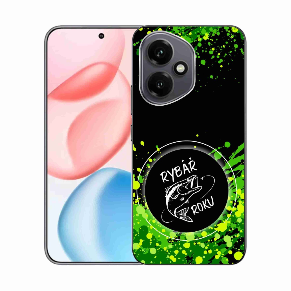 Gelový kryt mmCase na Honor 400 - rybář roku černé pozadí