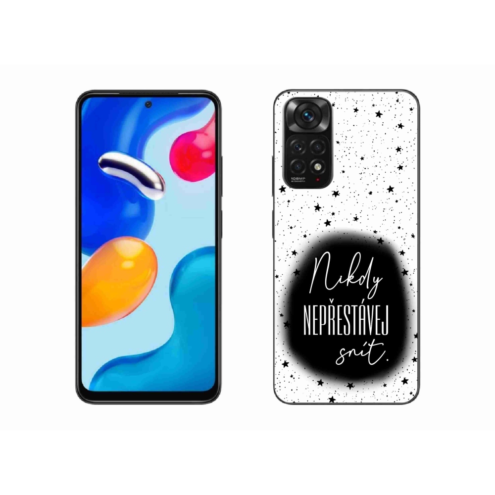Gelový kryt mmCase na Xiaomi Redmi Note 11S 4G - citát 1 černobílé pozadí