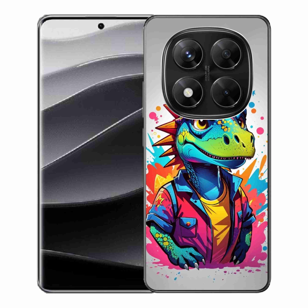 Gelový kryt mmCase na Xiaomi Redmi Note 14 Pro 5G/Poco X7 5G - barevný dinosaurus