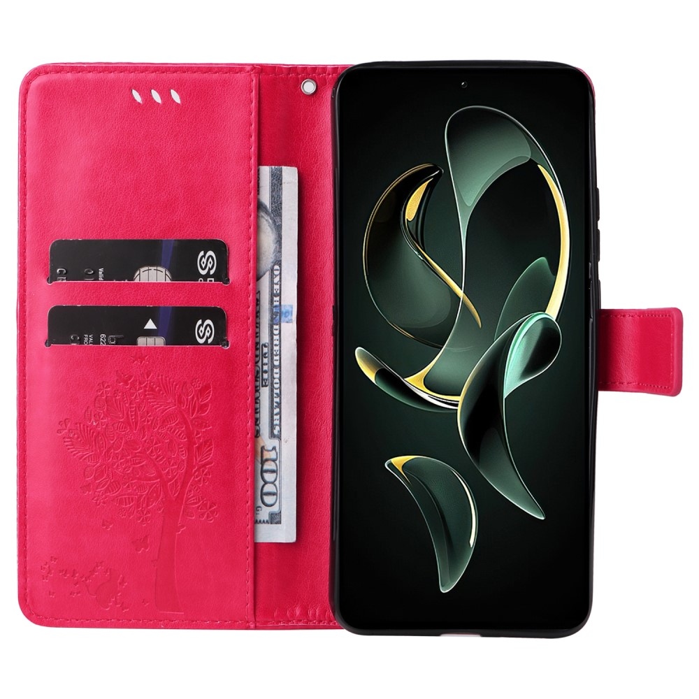 Tree knížkové pouzdro na Xiaomi 13T/13T Pro - rose