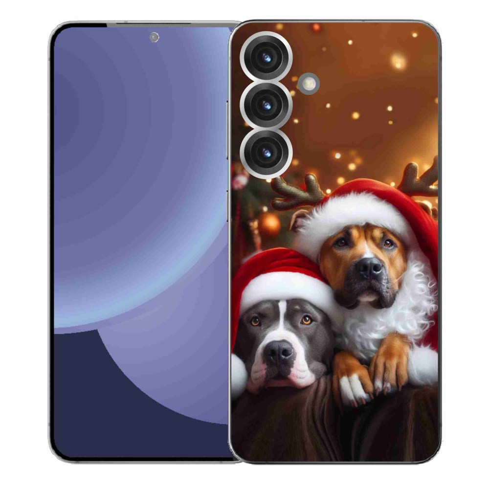 Gelový kryt mmCase na Samsung Galaxy S25+ - vánoční psi
