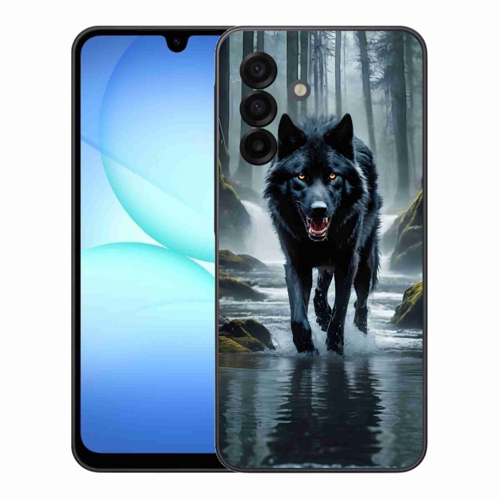Gelový kryt mmCase na Samsung Galaxy A17 5G - černý vlk