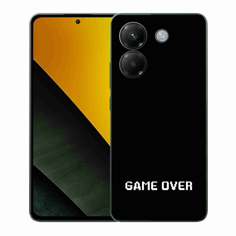 Gelový kryt mmCase na Xiaomi Poco M7 Pro 5G - game over černé pozadí