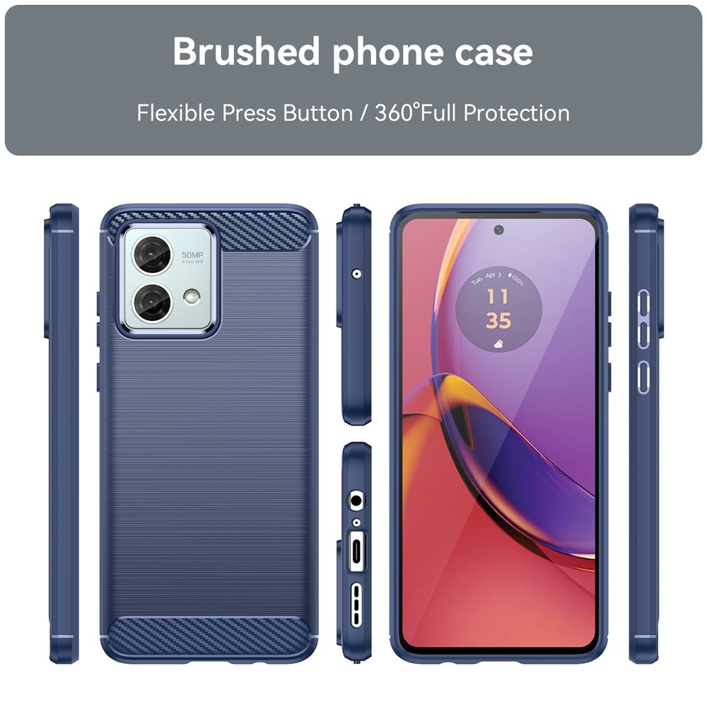 Carbon odolný gelový obal na Motorola Moto G84 5G - modrý