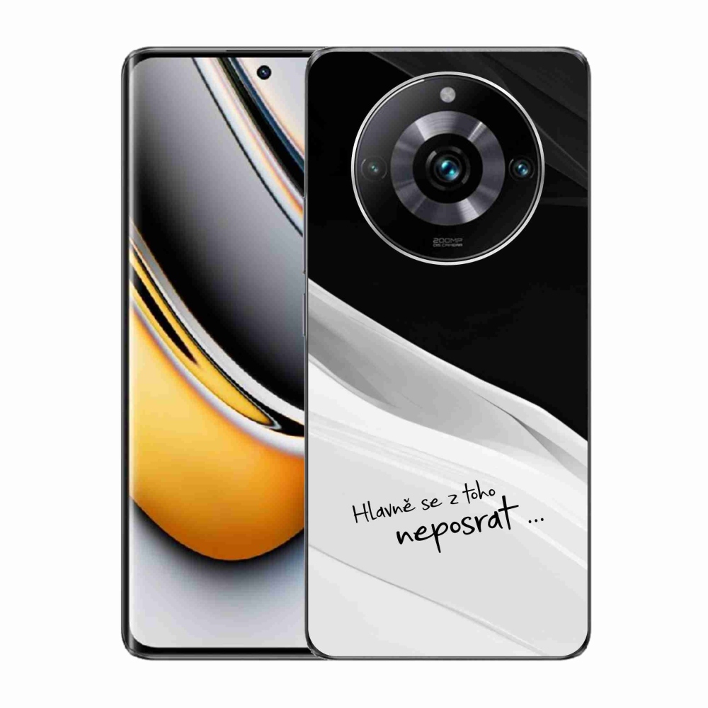 Gelový kryt mmCase na Realme 11 Pro/11 Pro+ - vtipný text 13 bíločerné pozadí