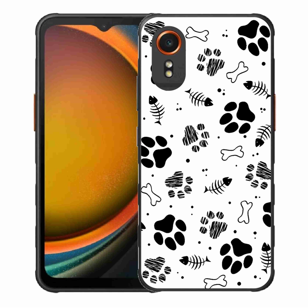 Gelový kryt mmCase na Samsung Galaxy Xcover 7 - psí tlapky 1