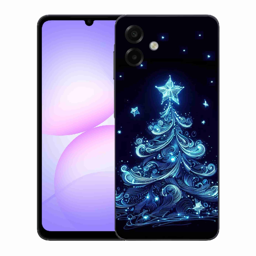 Gelový kryt mmCase na Samsung Galaxy A07 4G - neonový vánoční stromek 4