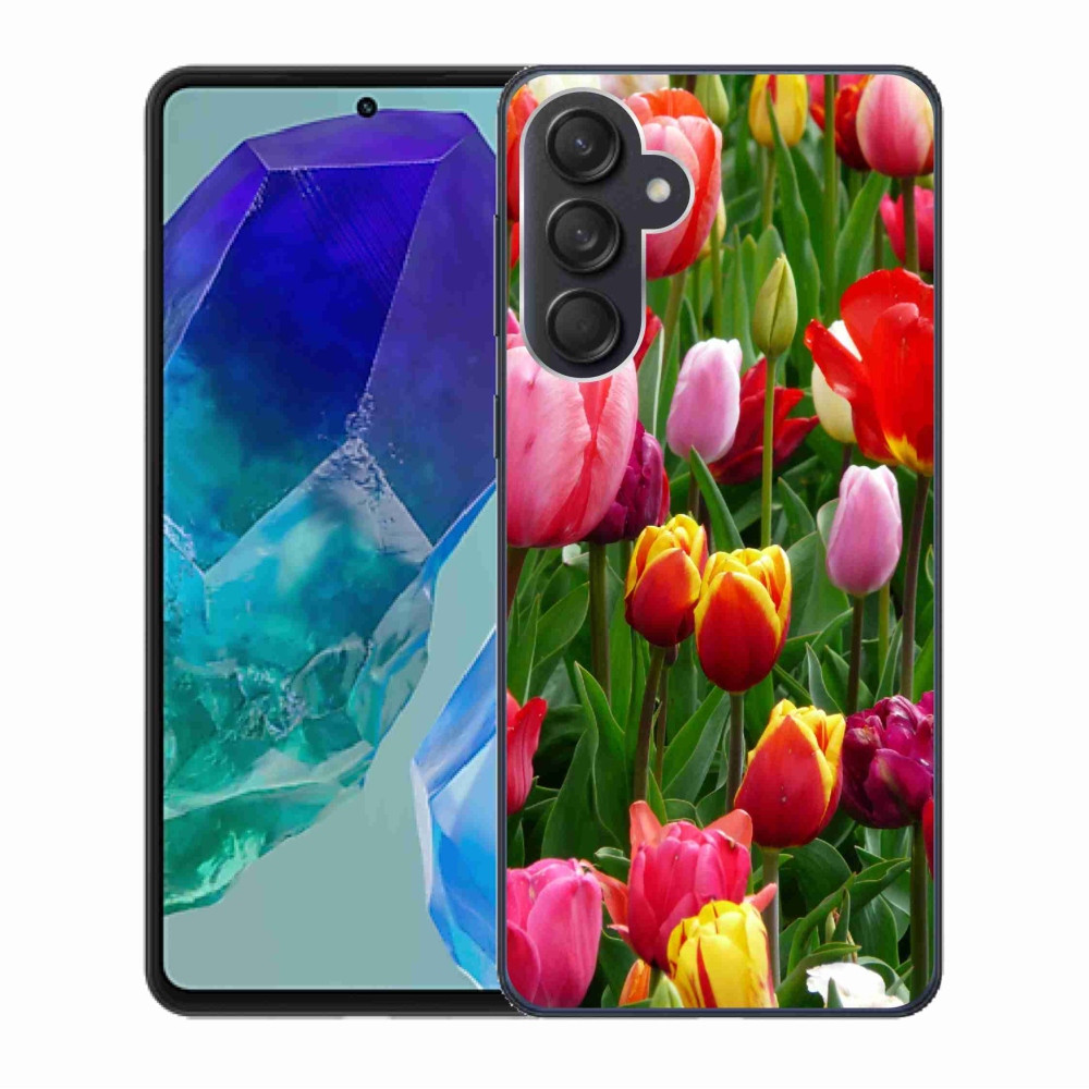 Gelový kryt mmCase na Samsung Galaxy M55 5G - tulipány