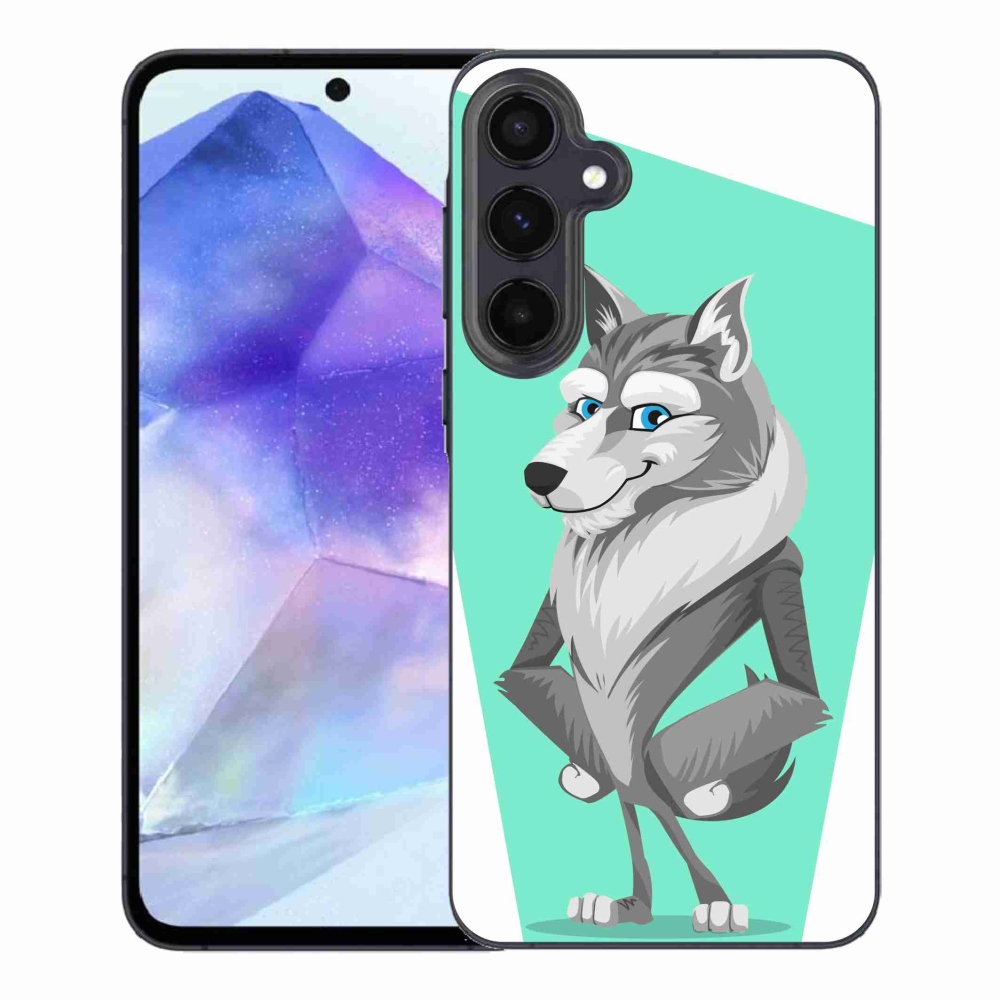 Gelový kryt mmCase na Samsung Galaxy A55 5G - kreslený vlk