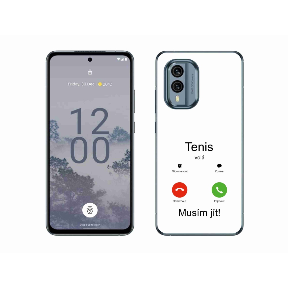 Gelový kryt mmCase na Nokia X30 5G - tenis volá bílé pozadí