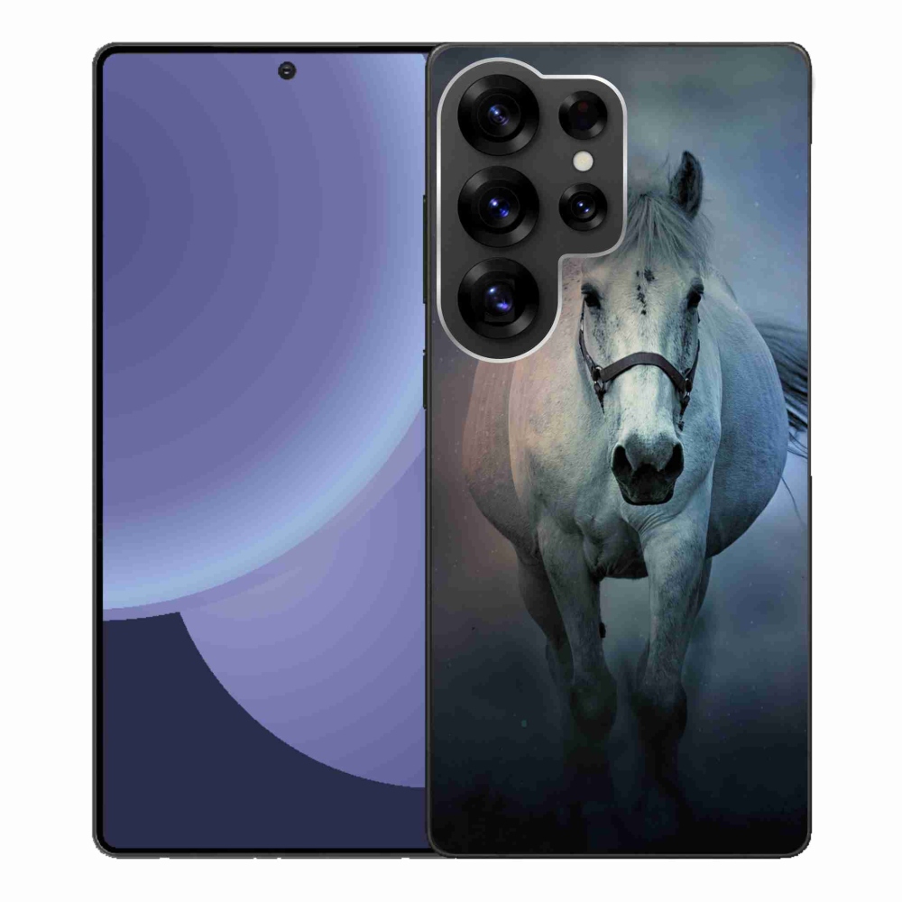 Gelový kryt mmCase na Samsung Galaxy S25 Ultra - běžící bílý kůň