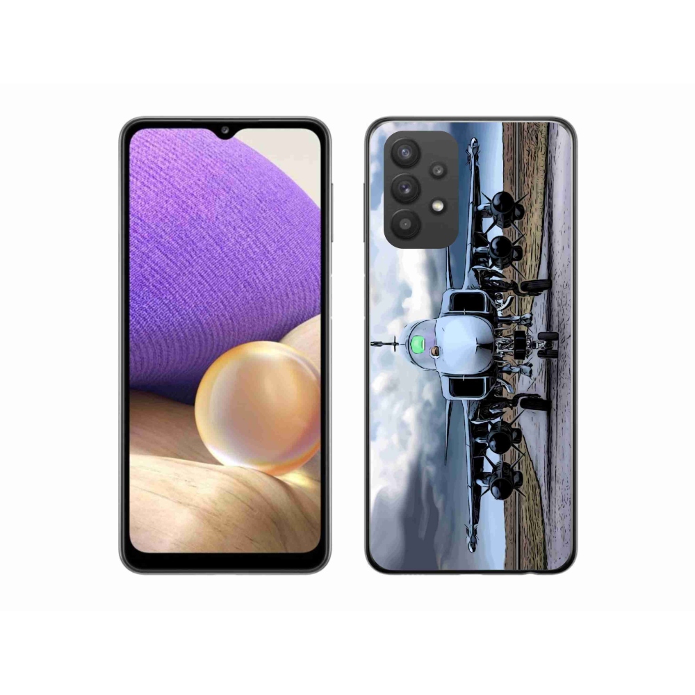 Gelový kryt mmCase na Samsung Galaxy A32 5G - vojenské letadlo