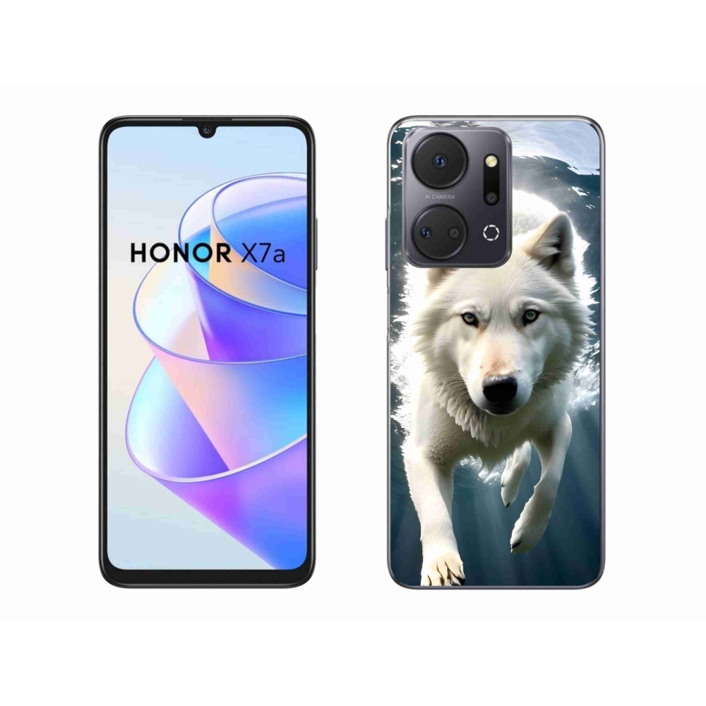 Gelový kryt mmCase na Honor X7a - bílý vlk
