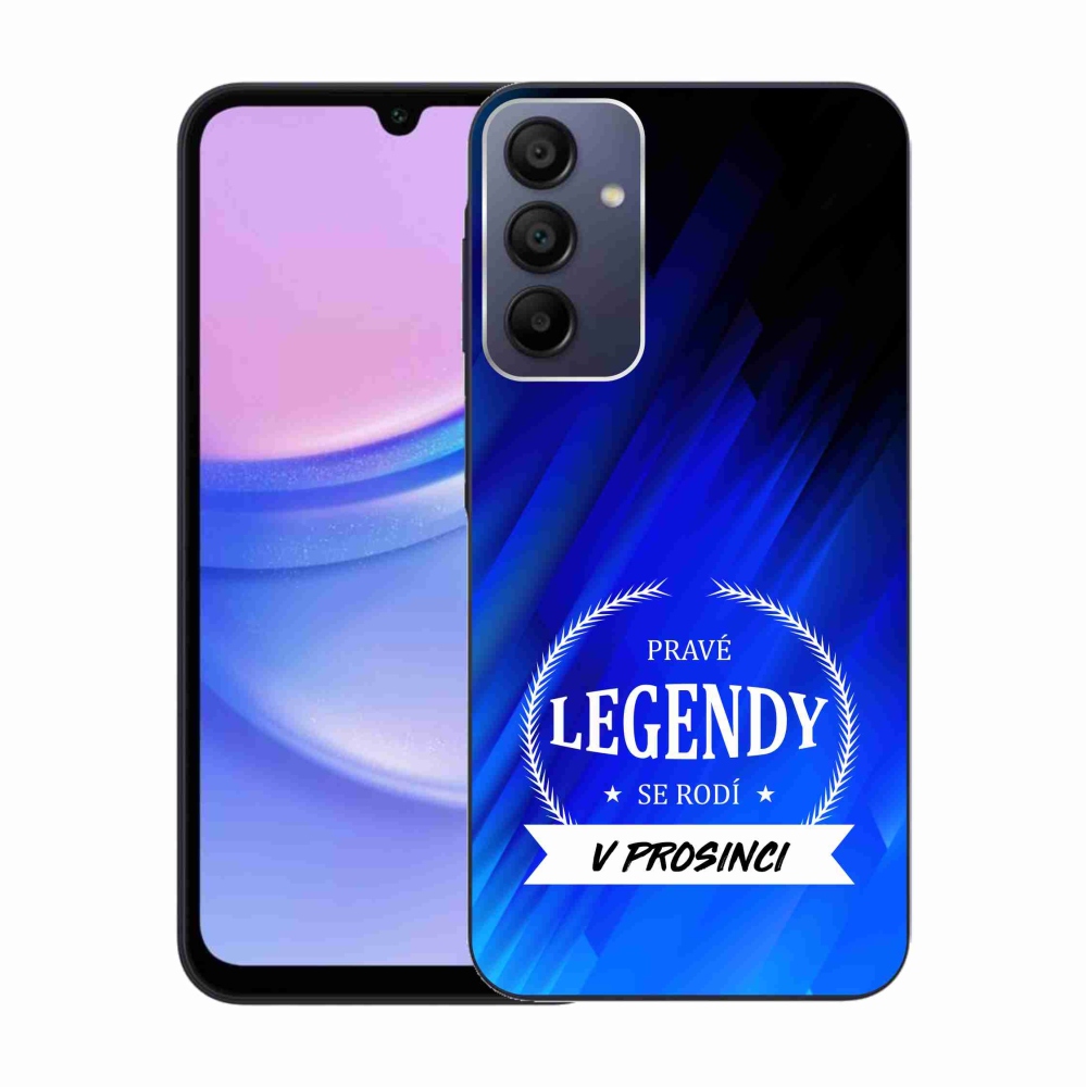 Gelový kryt mmCase na Samsung Galaxy A15 4G/5G - legendy v prosinci modré pozadí