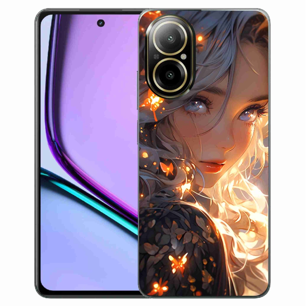 Gelový kryt mmCase na Realme C67 - dívka a motýli