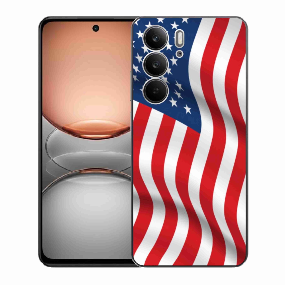 Gelový kryt mmCase na Realme C75 - USA vlajka