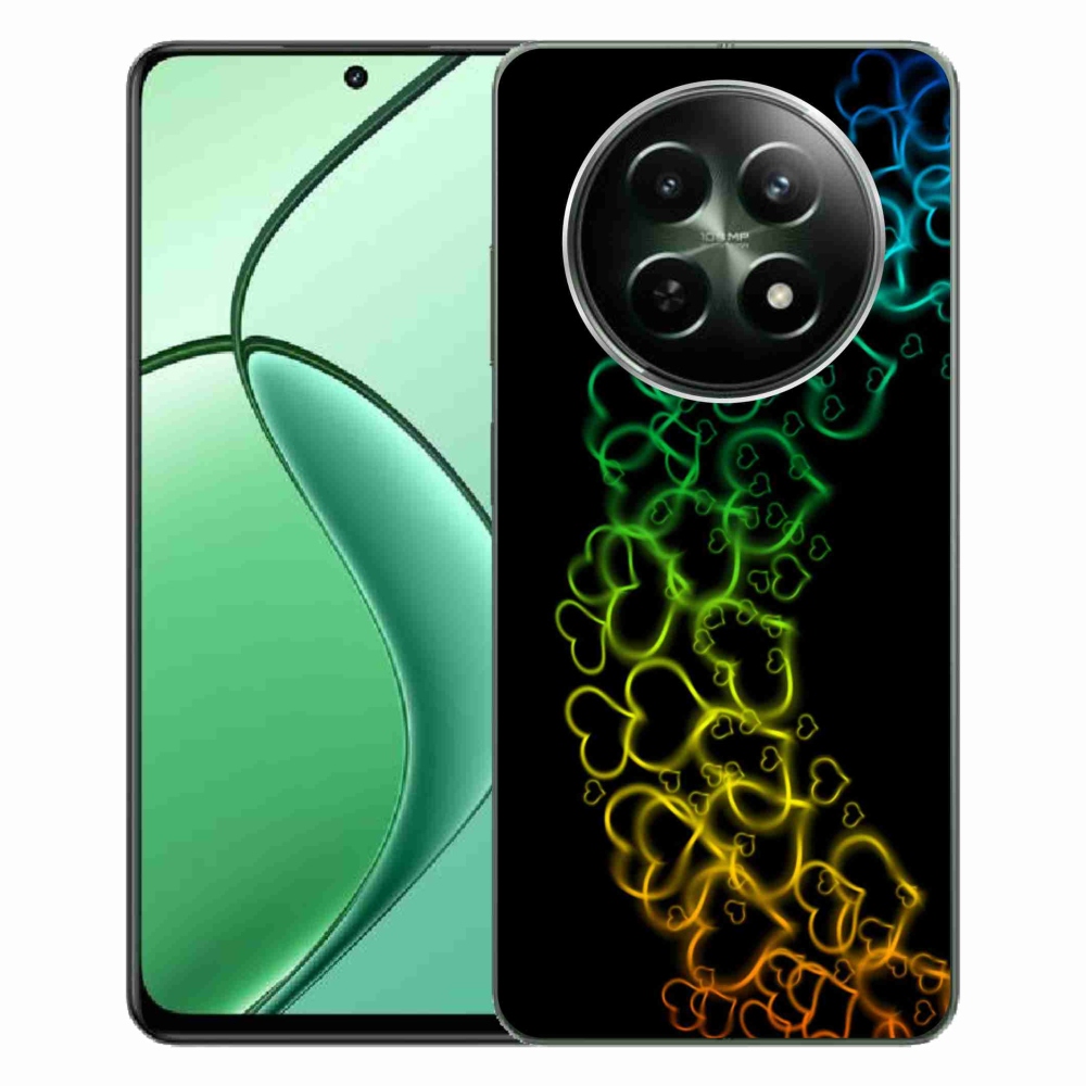 Gelový kryt mmCase na Realme 12 5G/12x 5G - barevná srdíčka