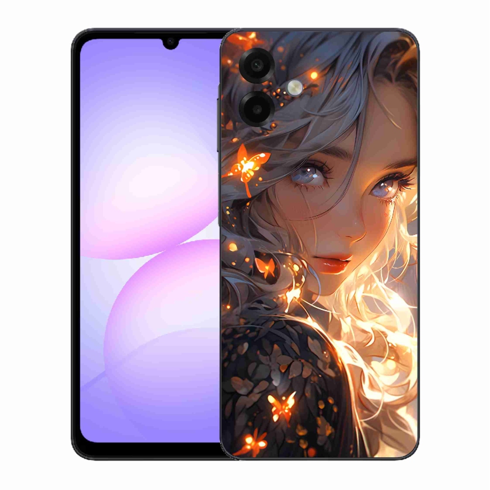 Gelový kryt mmCase na Samsung Galaxy A07 4G - dívka a motýli