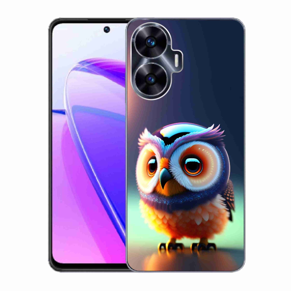 Gelový kryt mmCase na Realme C55 - sovička