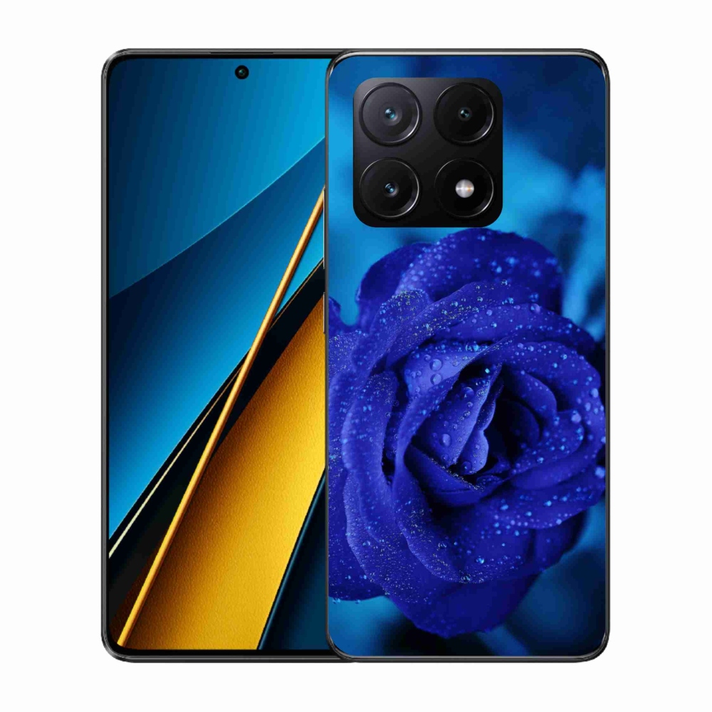 Gelový obal mmCase na Xiaomi Poco X6 Pro 5G - modrá růže