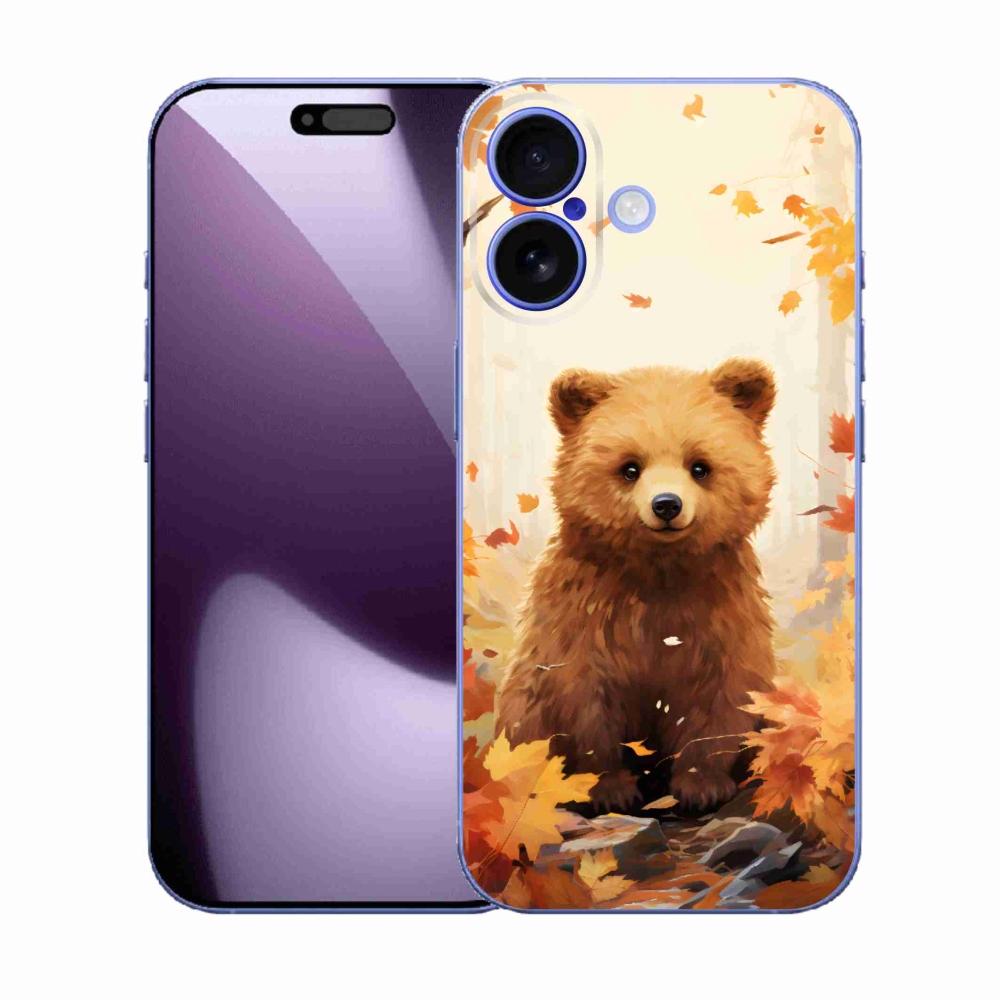 Gelový kryt mmCase na iPhone 17 - medvěd v lese