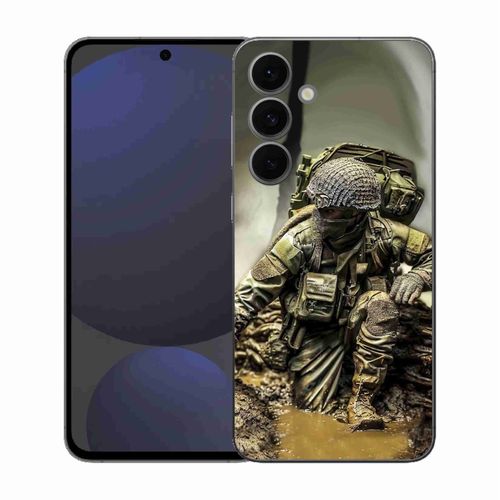 Gelový kryt mmCase na Samsung Galaxy S25 FE - voják