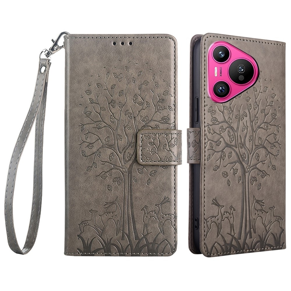 Tree knížkové pouzdro na Huawei Pura 70 - šedé