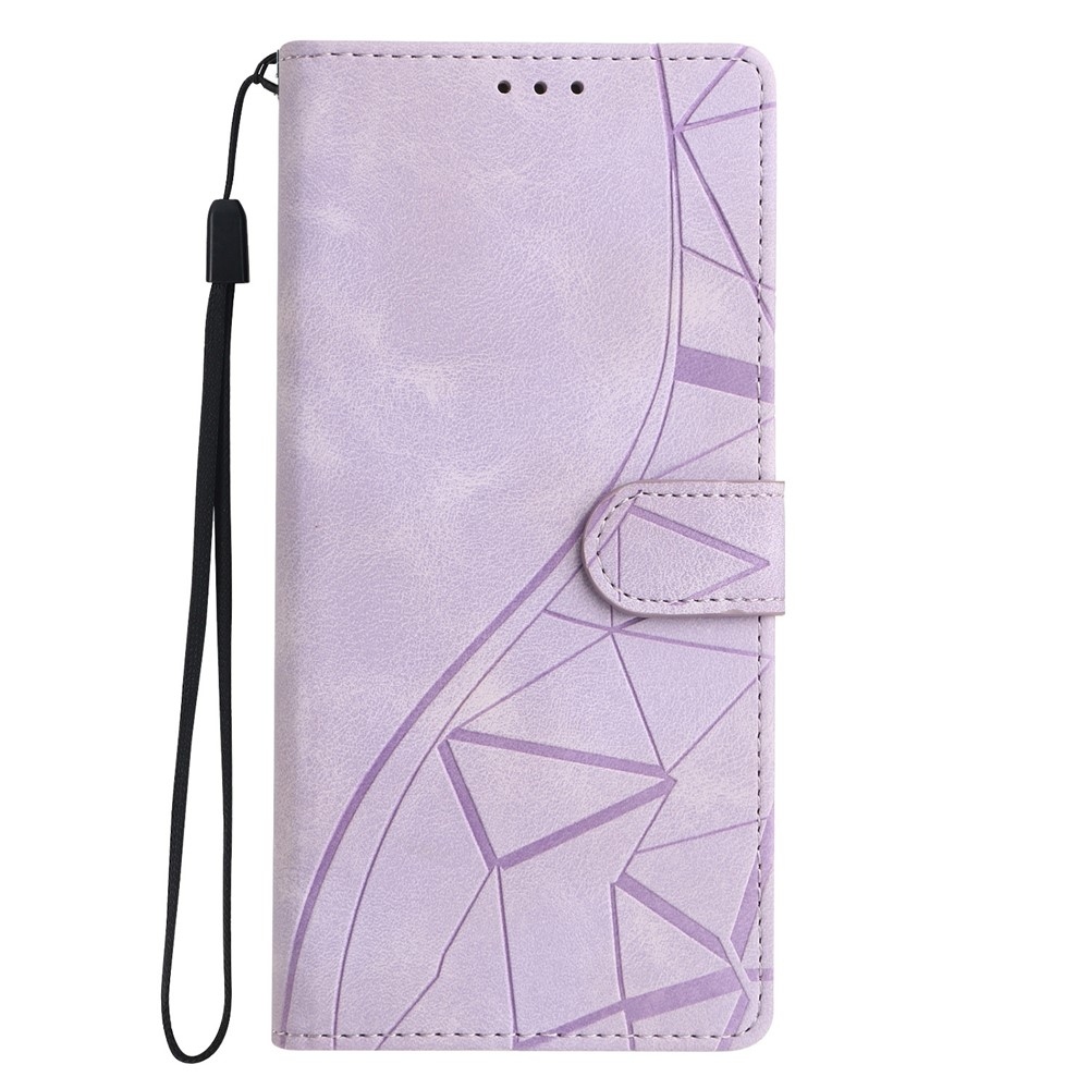 Triangles knížkové pouzdro na Xiaomi 15T Pro - fialové