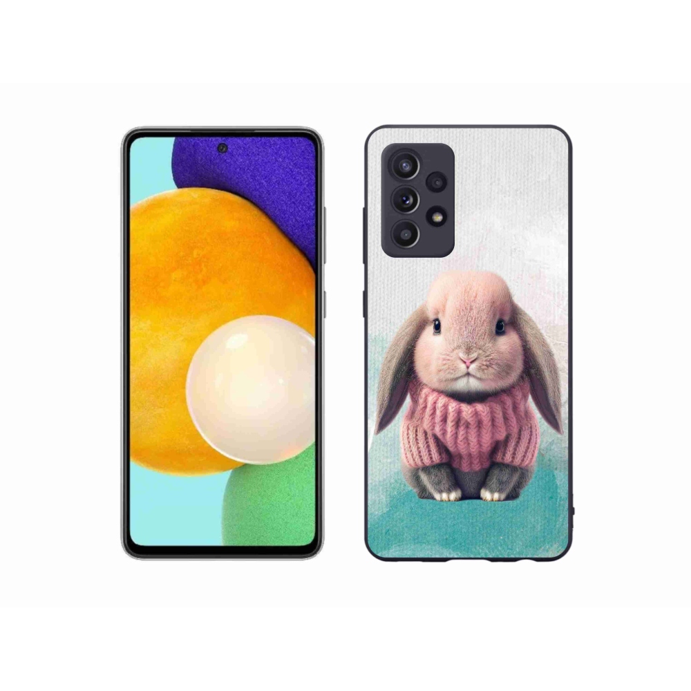 Gelový kryt mmCase na Samsung Galaxy A52s 5G - králíček ve svetru