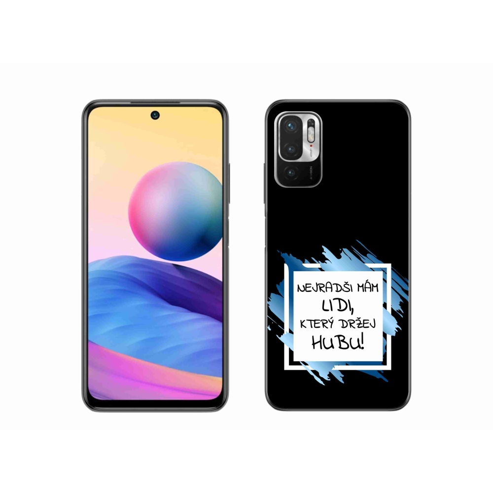 Gelový kryt mmCase na Xiaomi Poco M3 Pro/5G - vtipný text 7 bíločerné pozadí