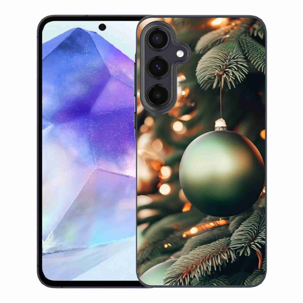 Gelový kryt mmCase na Samsung Galaxy A55 5G - vánoční ozdoby 1