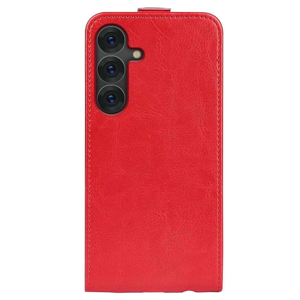 Vertical knížkové pouzdro na Samsung Galaxy S25 - červené